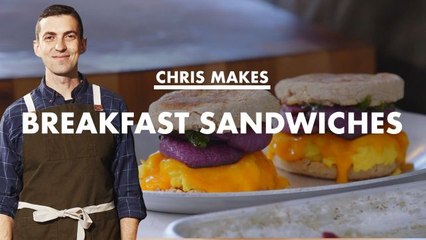 Chris Makes Breakfast Sandwiches