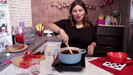 Tarta de chocolate y vino tinto SIN HORNO