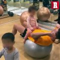 Cristiano Ronaldo entrena con todo y su bebé en el abdomen