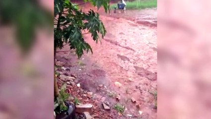 Download Video: Tomada pela lama: morador pede melhorias em via de Santa Tereza do Oeste