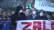 Manifestación de protesta en Ermua por el derrumbe del vertedero de Zaldibar