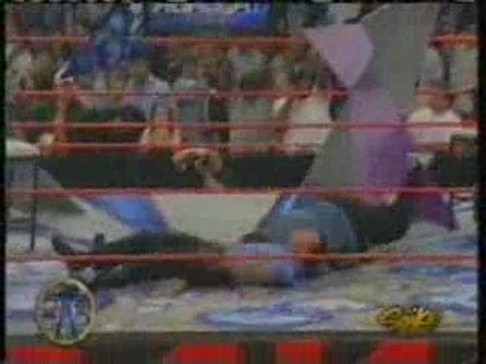 Randy Orton hits the RKO on Jake The Snake Roberts