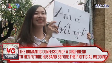 The romantic confession of a girlfriend to her future husband before their official wedding
