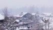 Heavy snow falls at ski resort