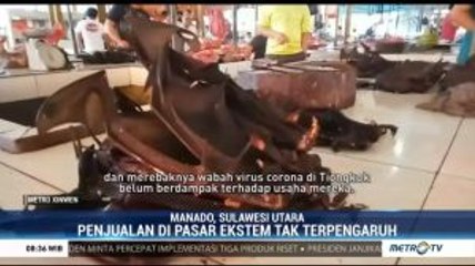 Virus Corona Merebak, Penjualan di Pasar Ekstrem Tomohon Tetap Normal