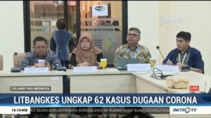 Litbangkes Ungkap 62 Kasus Dugaan Virus Corona