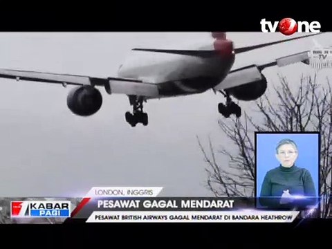Badai Ciara, Pesawat Jet British Airways Gagal Mendarat