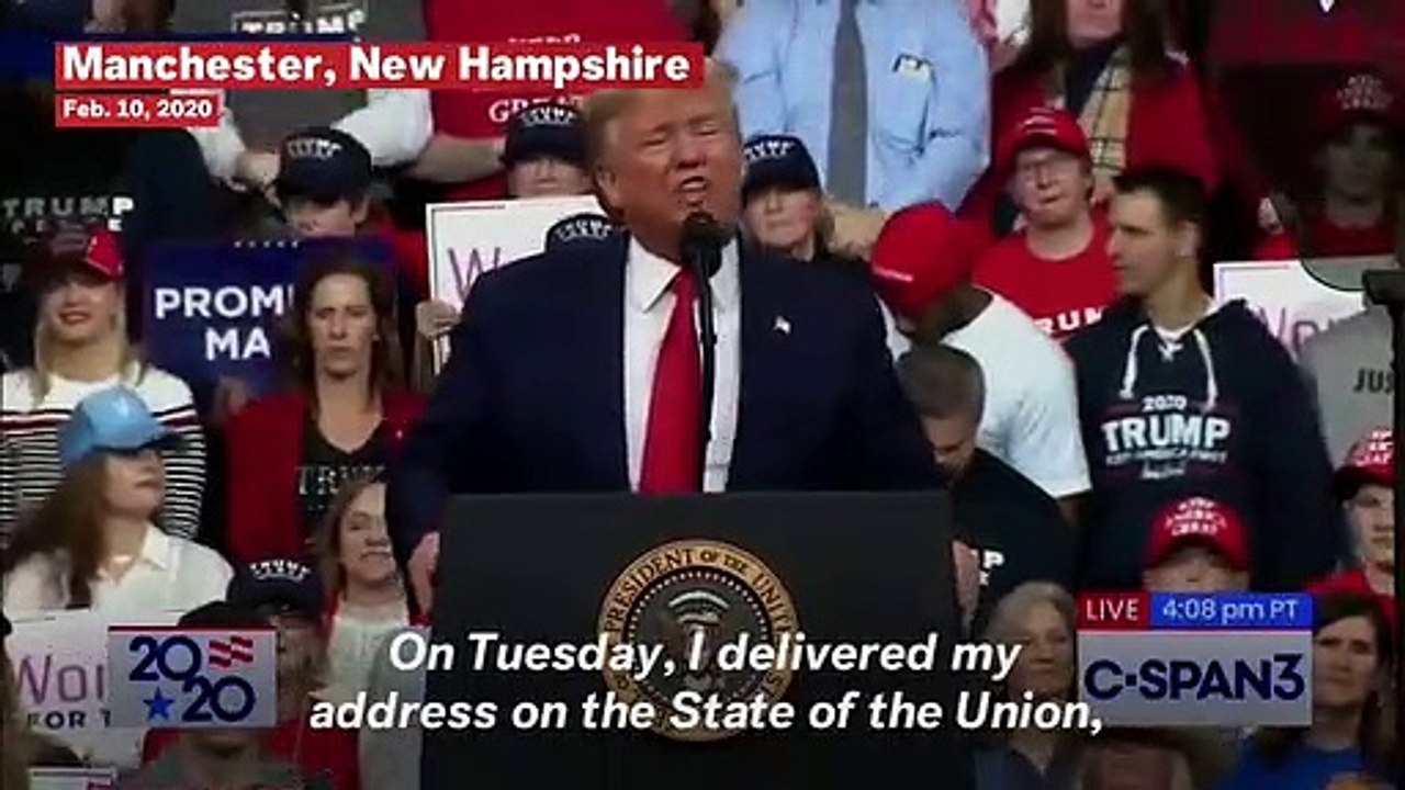 Trump Rips Pelosi For Supposedly Mumbling Behind Him During SOTU, Says It Was 'Distracting,' Prompts 'Lock Her Up' Chant