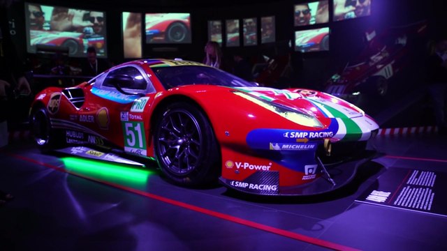 Guests of honour for ribbon-cutting of 'Ferrari at 24 Heures du Mans’ exhibition at Museum of Maranello