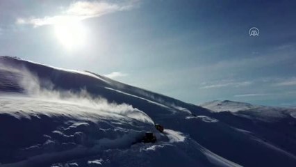 Muşta 125 köy yolu ulaşıma kapandı -Drone görüntüsü