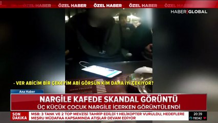 Nargile kafede çocuklara nargile içirilen görüntüler için Bakanlık devreye girdi