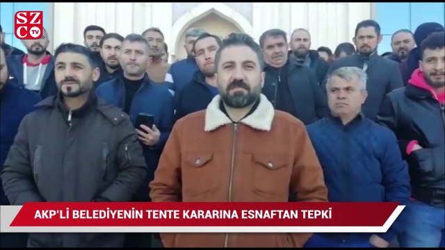 AKP'li belediyenin tente kararına esnaftan tepki