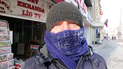 Sivas’ta hayat dondu... Termometre eksi 24'ü gösterdi