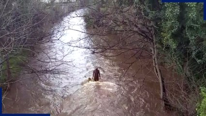 Dramatic video shows fast-flowing Water of Leith after Storm Ciara hit Edinburgh