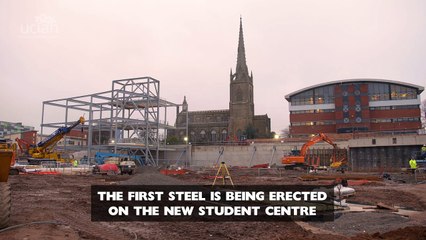 First steel erected on UCLan's new Student Centre