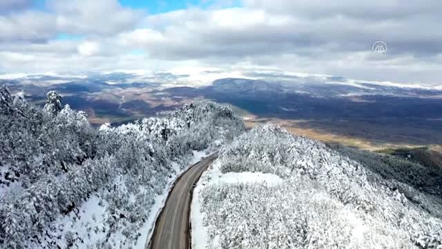 Kula Salihli Volkanik Jeoparkı, kar sonrası beyaza büründü
