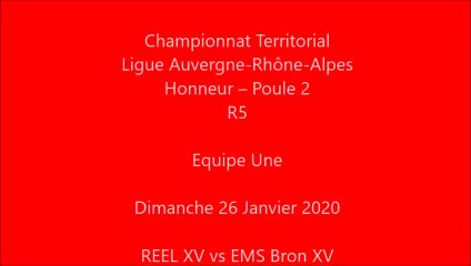 R5 Equipe une REEL XV vs Bron 26-01-20