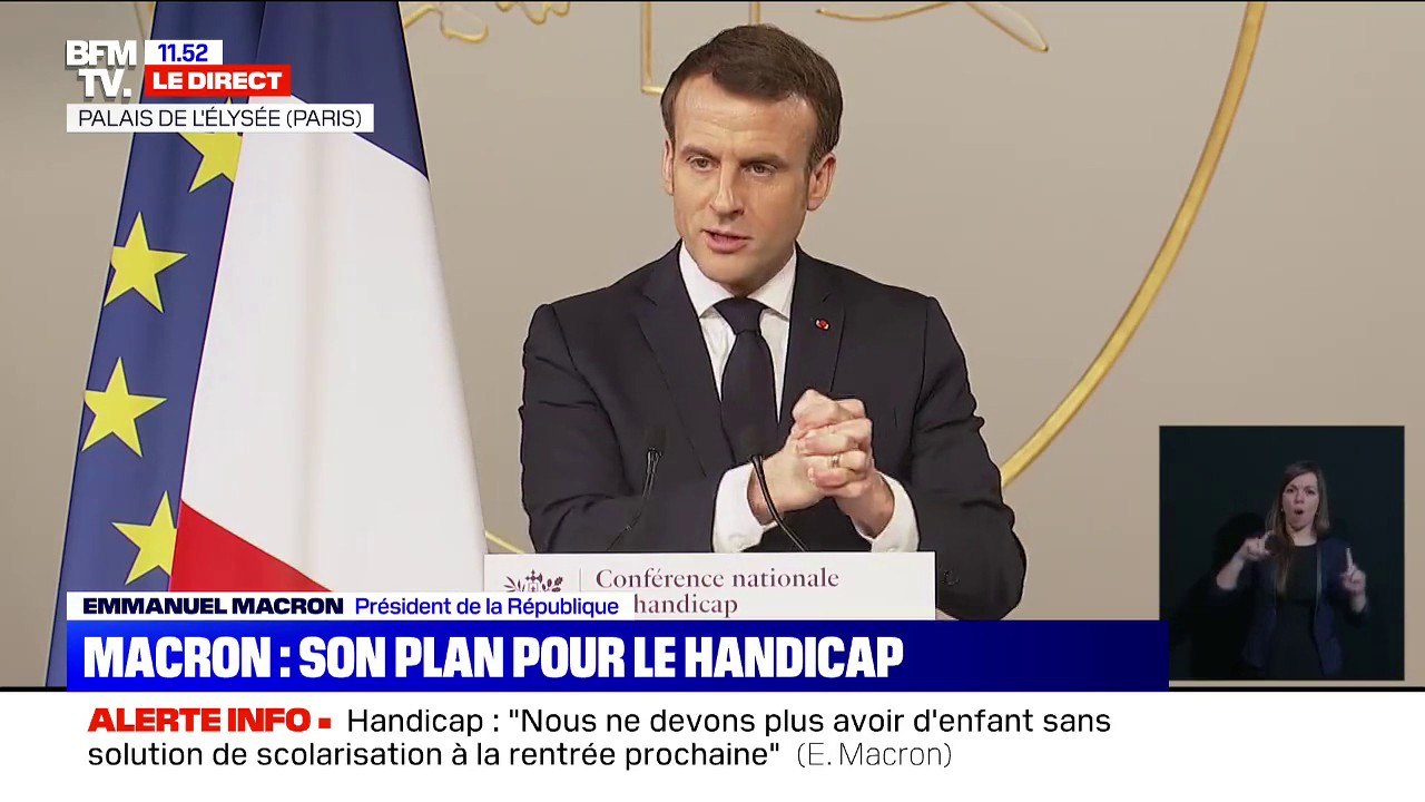 Emmanuel Macron annonce l'intégration d'un "module handicap" dans la formation des professeurs dès la rentrée prochaine