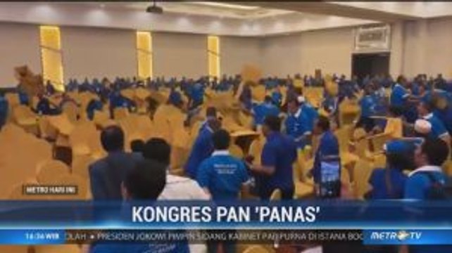 Kongres PAN Ricuh, Peserta Saling Lempar Kursi