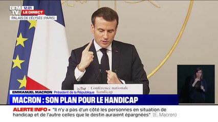 Emmanuel Macron souhaite un numéro unique dédié à l'accompagnement des handicapés pour le 1er janvier prochain