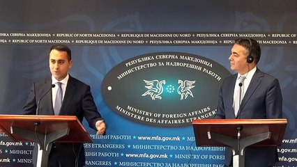 Di Maio - Da Skopje per la conferenza stampa con Nikola Dimitrov (11.02.20)