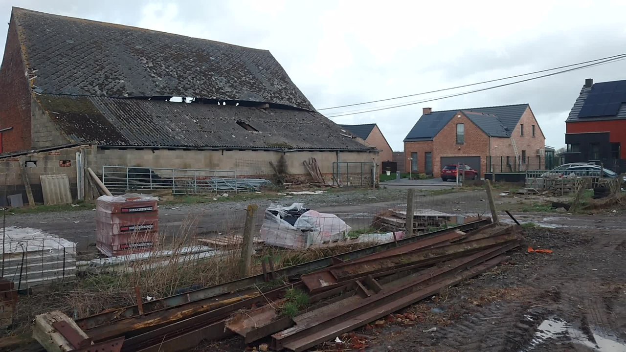 Lens. De. nombreux dégâts à Montignie lez Lens.. Vidéo Eric Ghislain
