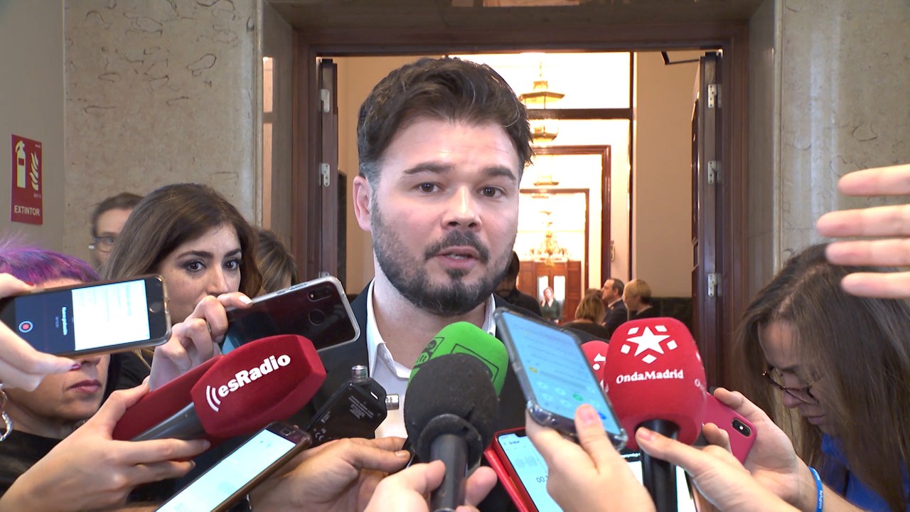 Rufián ve "lógico" que Iglesias esté en mesa de Cataluña