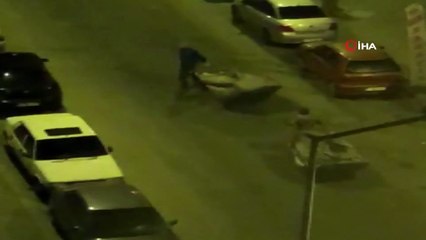 İnşaat malzemelerini böyle çaldılar