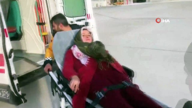Yol kardan kapandı, hamile kadının imdadına ambulans helikopter yetişti