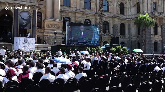 South African President Ramaphosa celebrates 30th anniversary of Mandela's release from prison