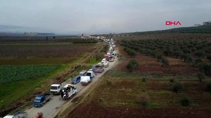 Gaziantep idlib'den sivillerin göçü devam ediyor