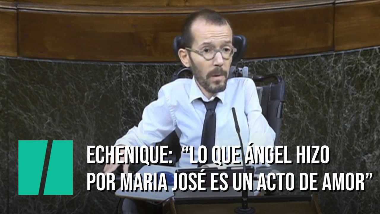 Echenique: "Lo que Ramona hizo por Ramón, lo que Ángel hizo por Maria José fue devolverle a sus seres queridos la libertad y fue un acto de amor".