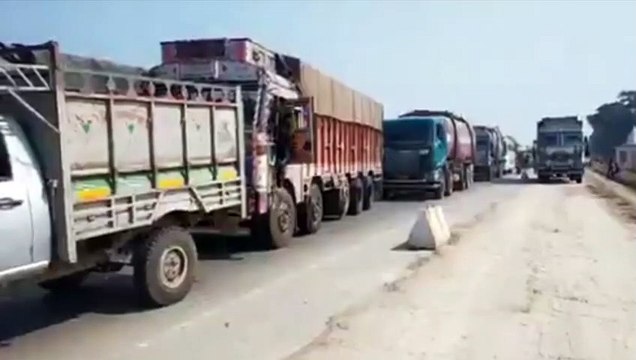 नेशनल हाईवे 2 पर जाम लगने से राहगीरो को हुई परेशानी
