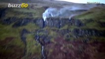 High Winds from Storm Ciara Cause Scottish Waterfall to Turn ‘Upside Down’!