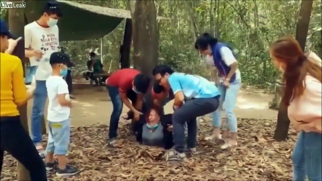 Coincée dans un trou, ils s'y prennent à 5 pour la sortir !