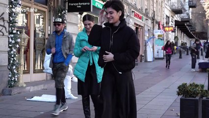 'Floating statue' prank terrifies and amuses passers-by in Georgia