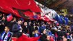 Belfort – Rennes en quart de finale de la Coupe de France au stade Bonal : le tifo déployé lors de l'entrée des joueurs