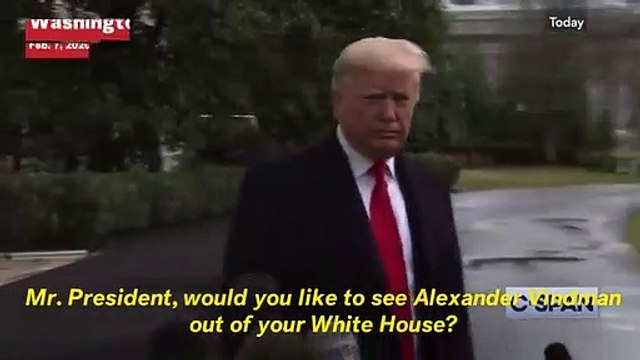 Trump Said He Wasn't Happy With Vindman Hours Before He Was Removed From The White House