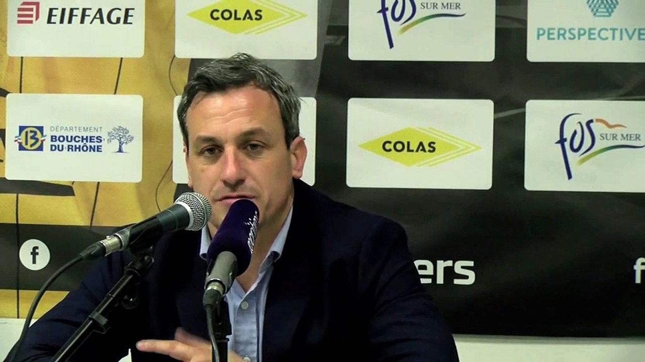 Remi Giuitta après la victoire de Fos Provence Basket contre Aix-Maurienne