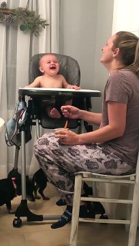 Baby Hysterically Laughing at Mom's Fake Sneezes