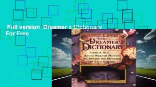 Full version  Dreamer s Dictionary  For Free