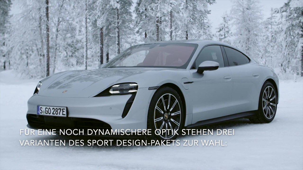 Porsche Taycan - Das Exterieur - Scheinwerfer mit gletschereisblauen Tagfahrlicht-Elementen