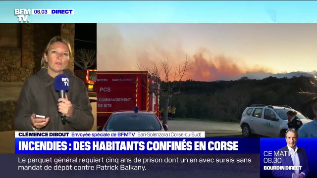 En Corse, les vents violents ont attisé des incendies, forçant le confinement d'habitants