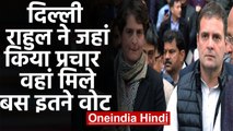 Delhi Election: Rahul-Priyanka ने जिन सीटों पर किया प्रचार, वहां मिले बस इतने वोट। वनइंडिया हिंदी