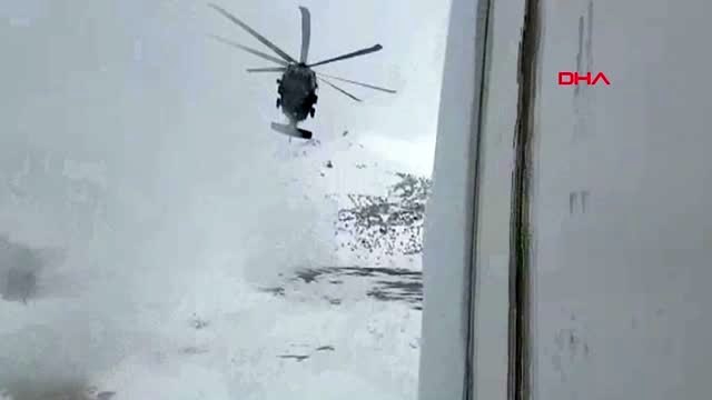 Van çatak ilçesinde, helikopter ile hasta kurtarma operasyonu