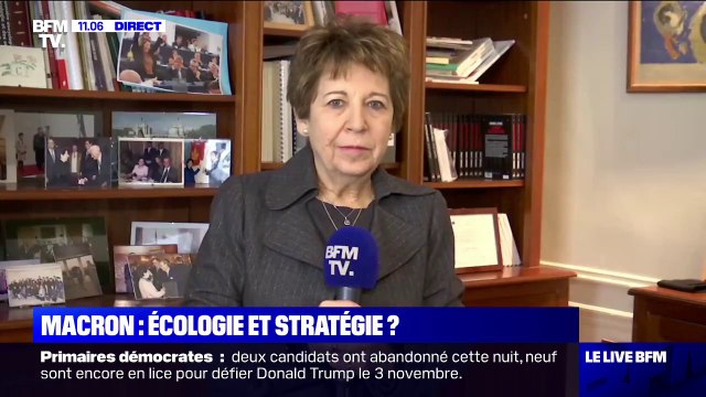 L'ancienne ministre Corinne Lepage pense que l'écologie n'est absolument pas une conviction chez Emmanuel Macron