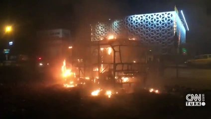 Minibüsten geriye iskeleti kaldı