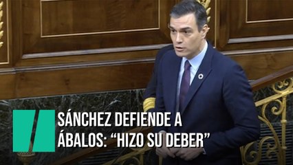 Pedro Sánchez: "Ábalos hizo su deber para evitar una crisis diplomática"