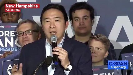 Télécharger la video: Andrew Yang Drops Out Of Democratic Presidential Race As New Hampshire Results Roll In