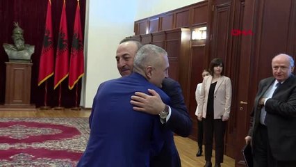 Çavuşoğlu, arnavutluk cumhurbaşkanı ılir meta ile görüştü